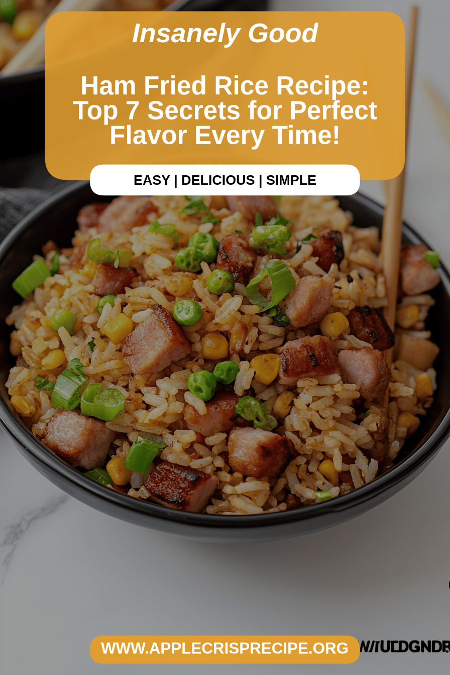 Ham Fried Rice Recipe final dish beautifully presented and ready to serve