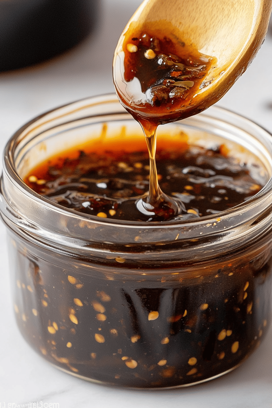 Homemade Teriyaki Sauce ingredients organized and measured on kitchen counter