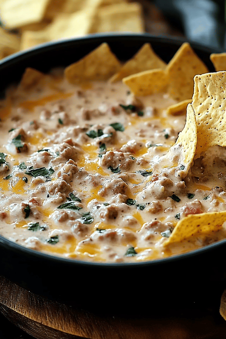 Hot Ranch Sausage Dip ingredients organized and measured on kitchen counter