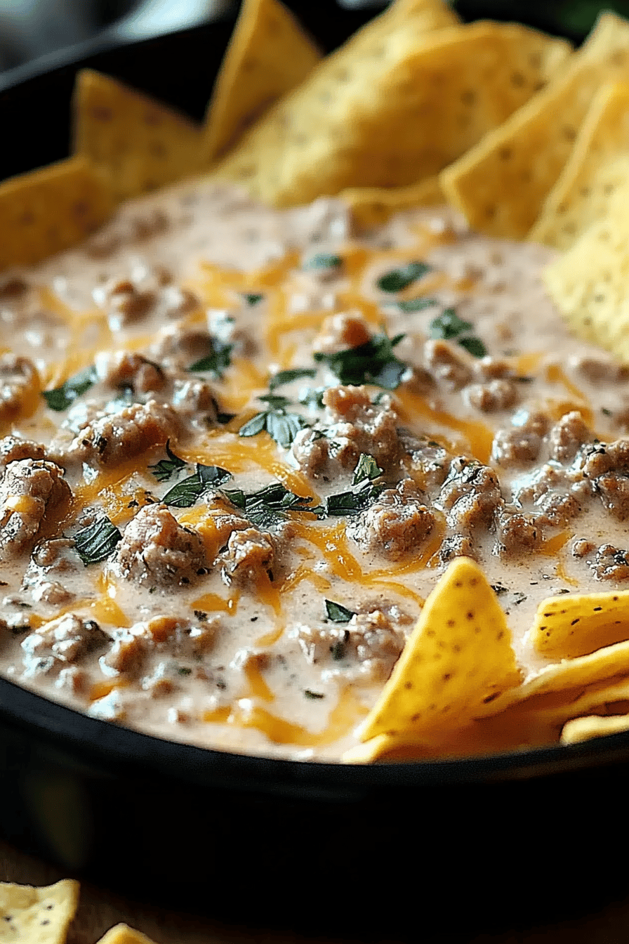 Hot Ranch Sausage Dip slice on plate showing perfect texture and swirl pattern