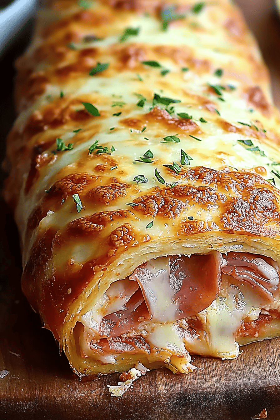Italian Stromboli Recipe ingredients organized and measured on kitchen counter