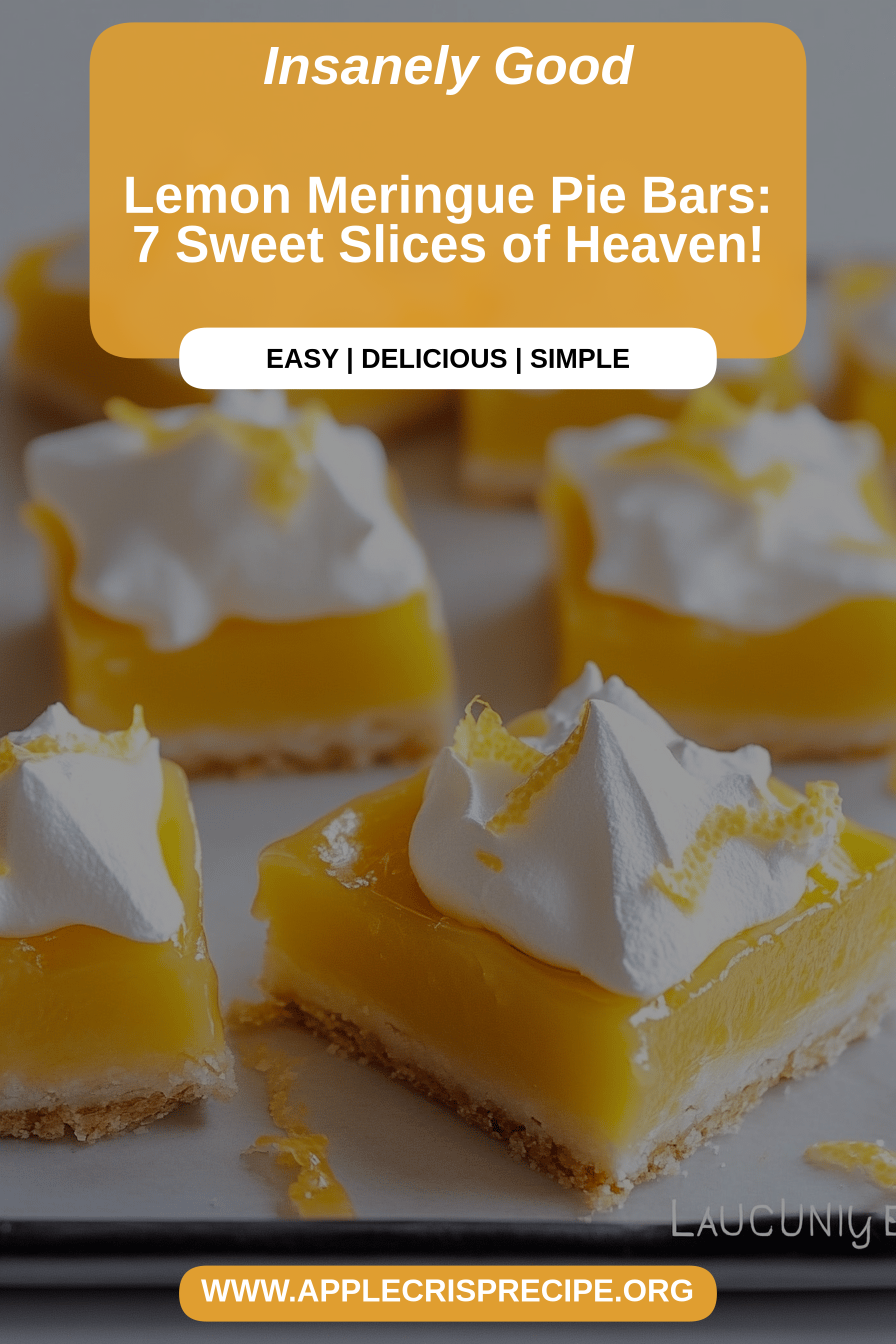 Lemon Meringue Pie Bars final dish beautifully presented and ready to serve