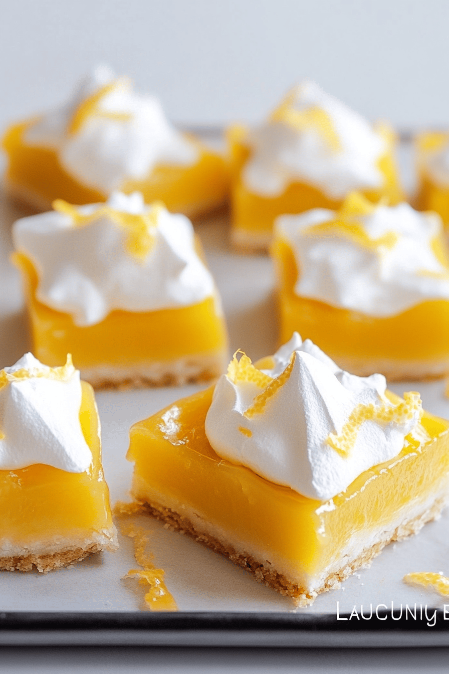 Lemon Meringue Pie Bars ingredients organized and measured on kitchen counter