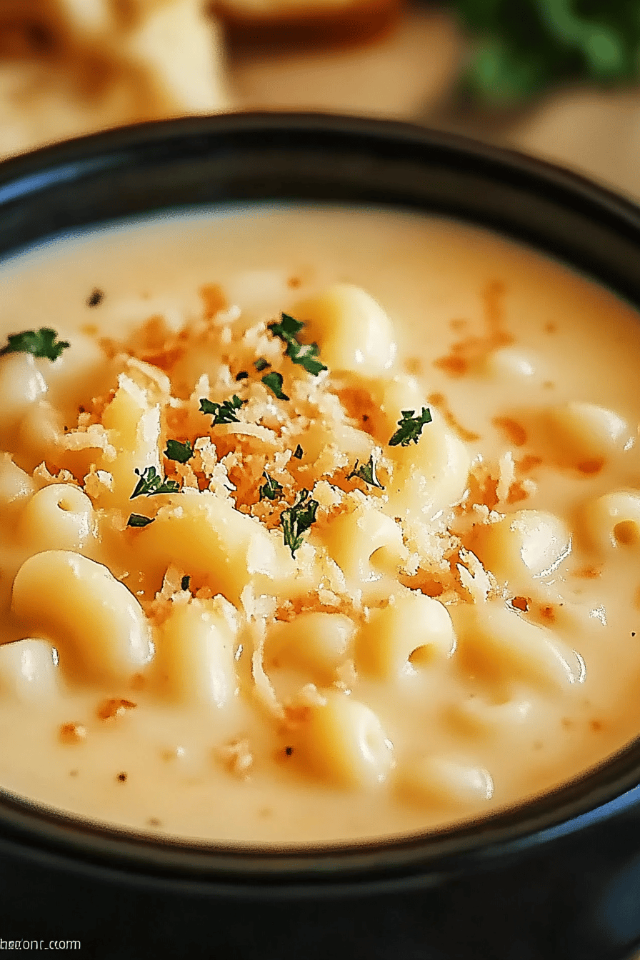 Mac and Cheese Soup ingredients organized and measured on kitchen counter