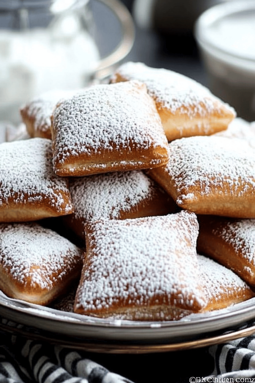 New Orleans Beignets ingredients organized and measured on kitchen counter