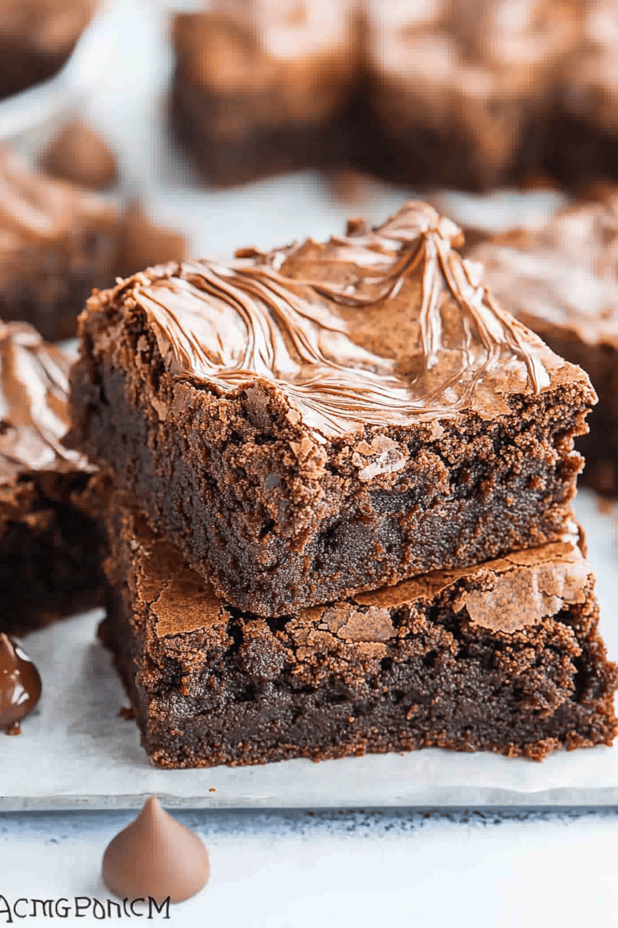 Nutella Brownies Recipe ingredients organized and measured on kitchen counter
