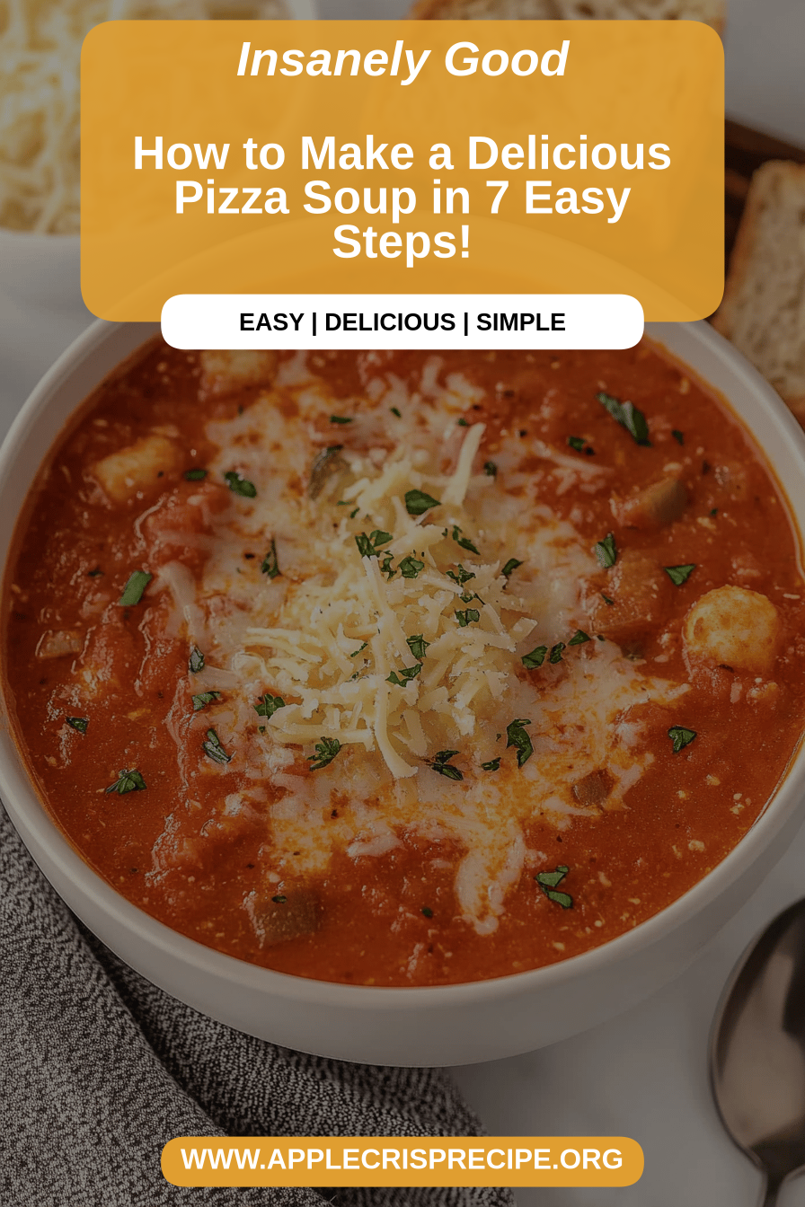 Pizza Soup Recipe final dish beautifully presented and ready to serve