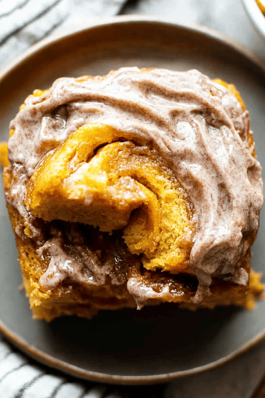 Pumpkin cinnamon rolls ingredients organized and measured on kitchen counter
