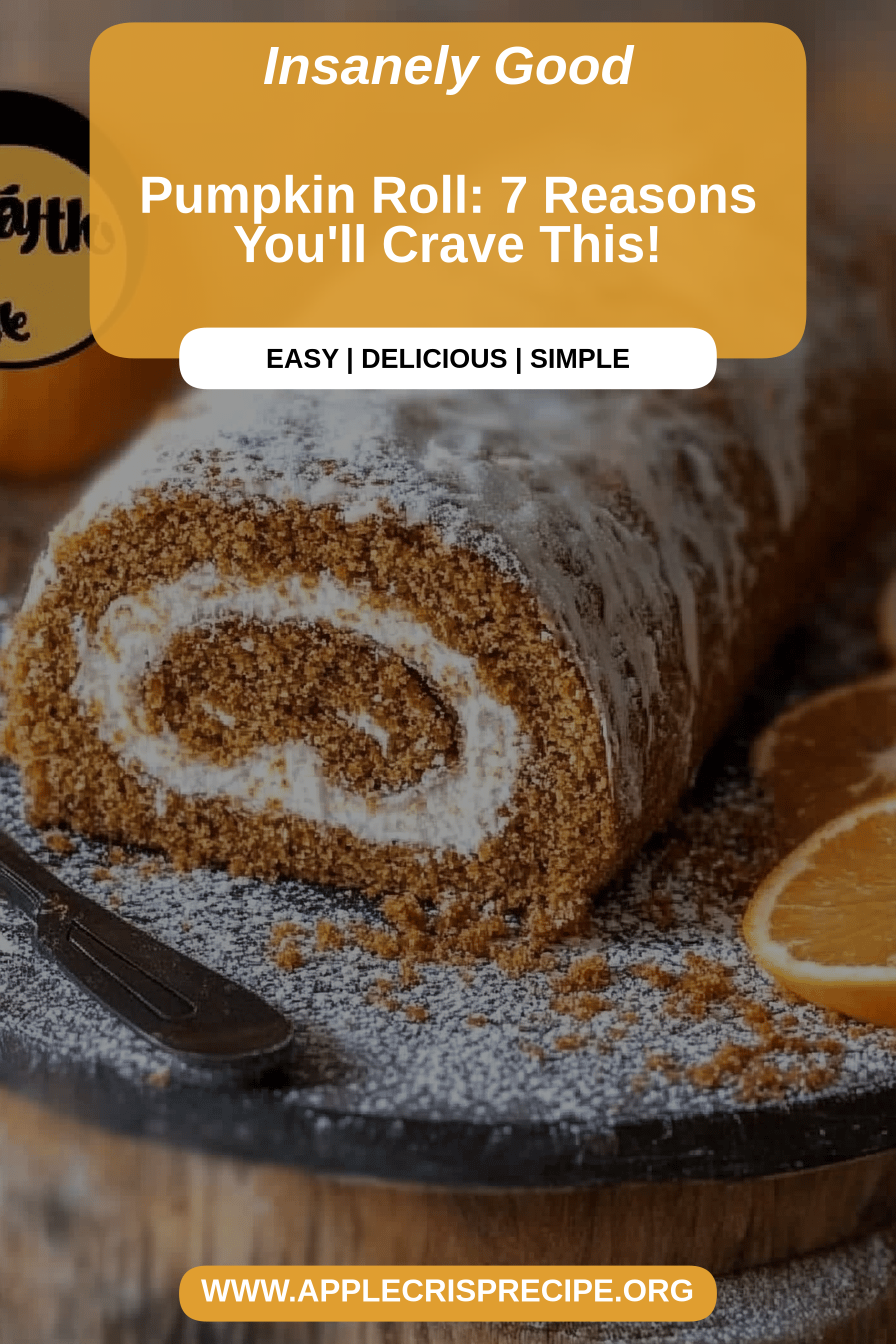 Pumpkin roll final dish beautifully presented and ready to serve