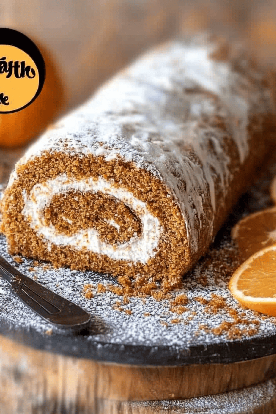Pumpkin roll ingredients organized and measured on kitchen counter