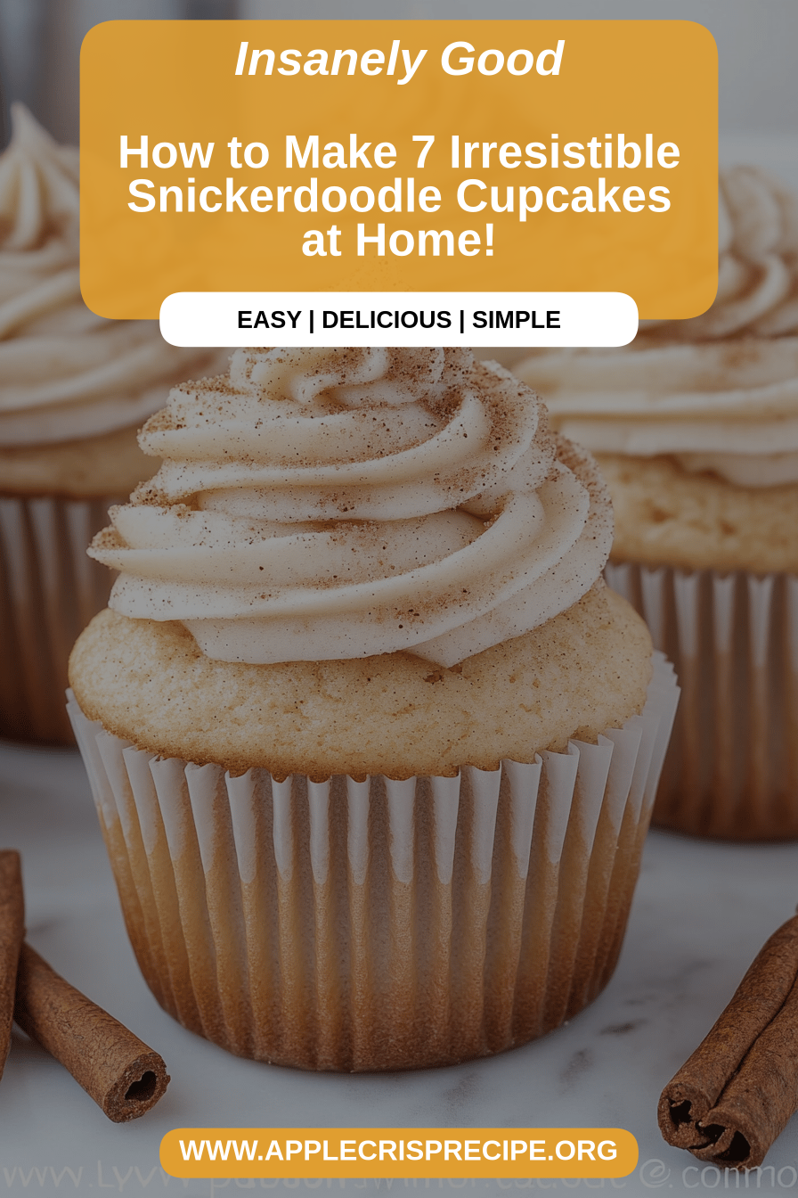 Snickerdoodle Cupcakes final dish beautifully presented and ready to serve