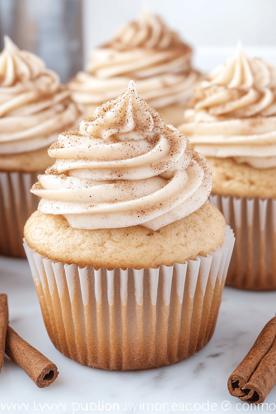 Snickerdoodle Cupcakes ingredients organized and measured on kitchen counter