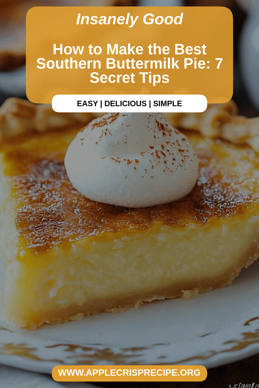 Southern Buttermilk Pie final dish beautifully presented and ready to serve