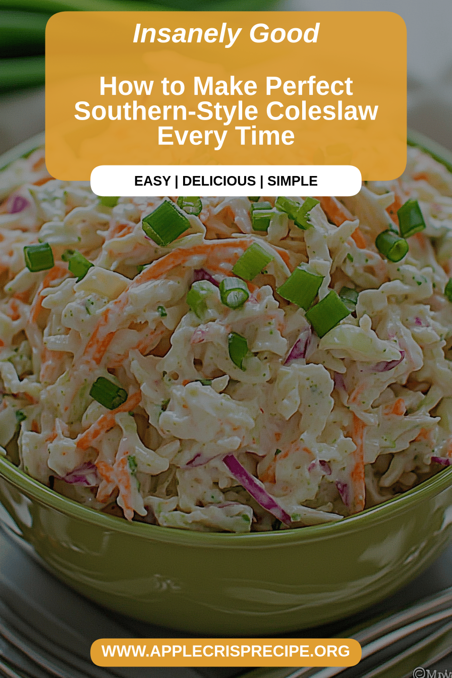 Southern-Style Coleslaw final dish beautifully presented and ready to serve