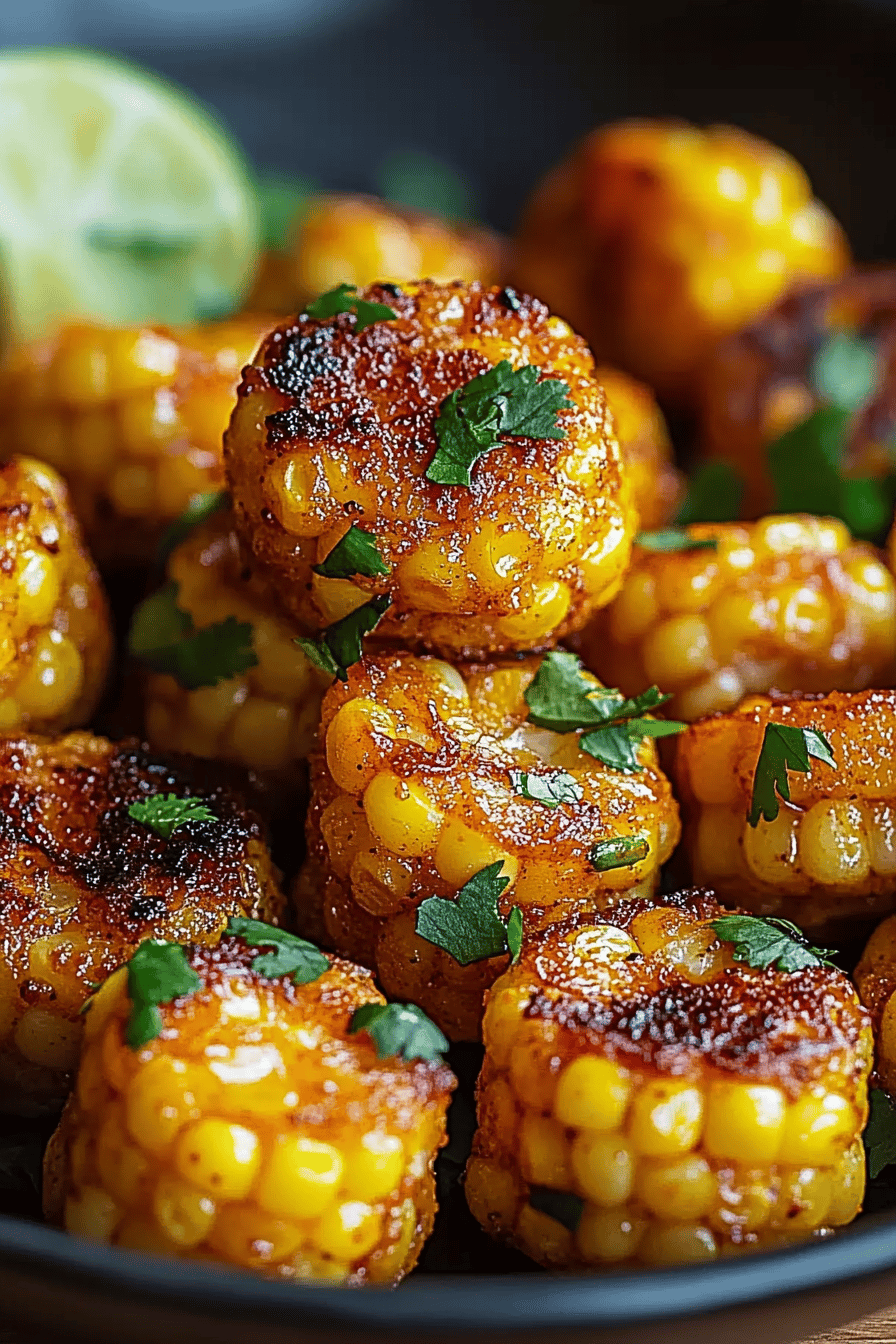 Spicy Mexican Corn Bites slice on plate showing perfect texture and swirl pattern
