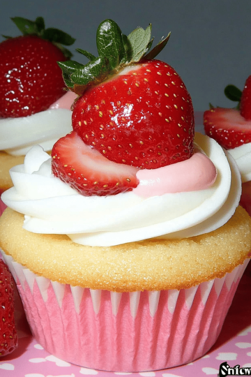 Strawberries Cream Cupcakes