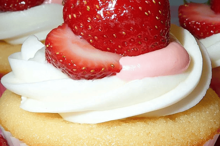 Strawberries Cream Cupcakes