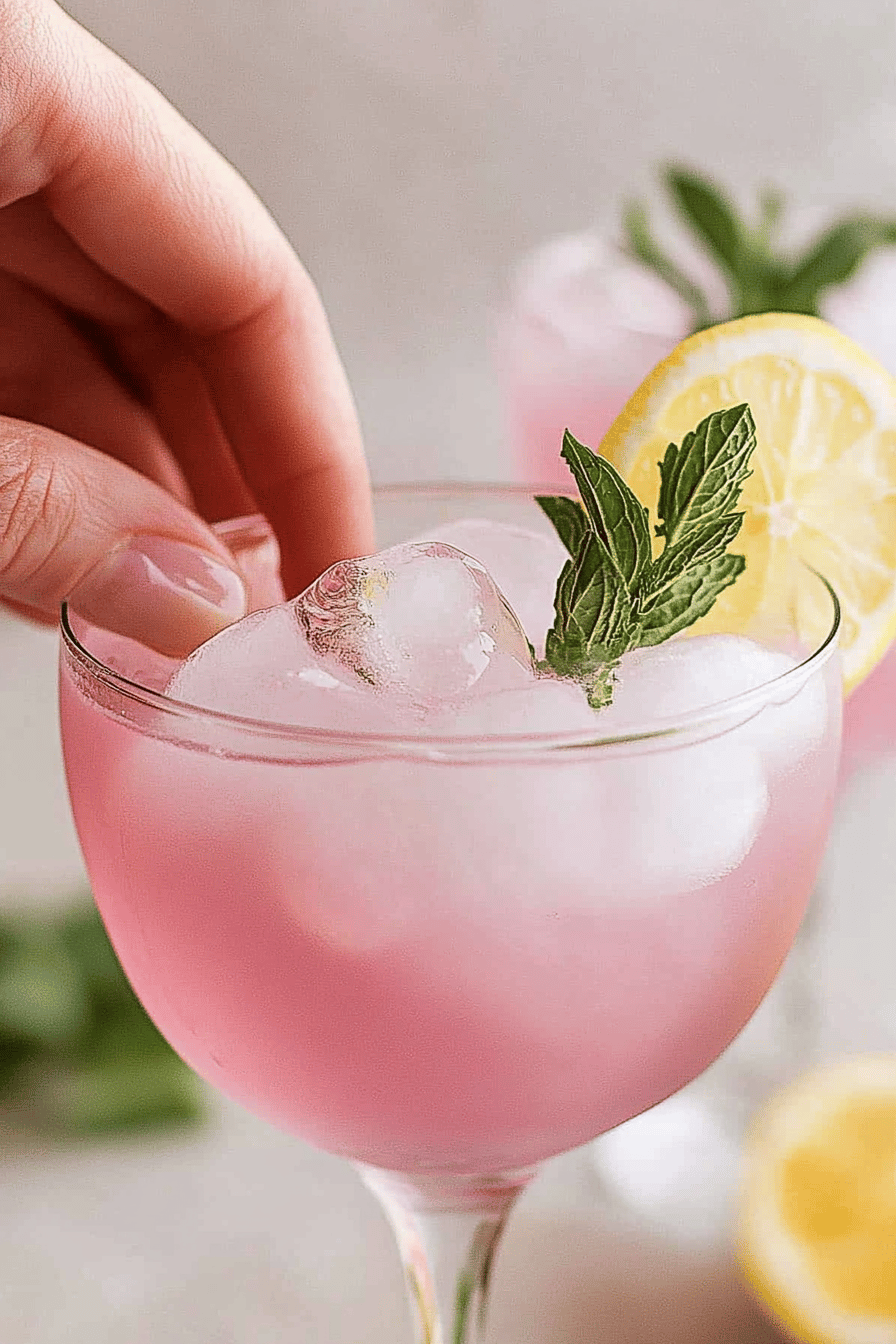 Unicorn gin cocktail slice on plate showing perfect texture and swirl pattern