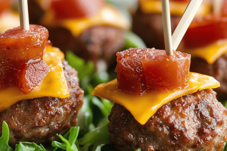 bacon cheeseburger meatballs