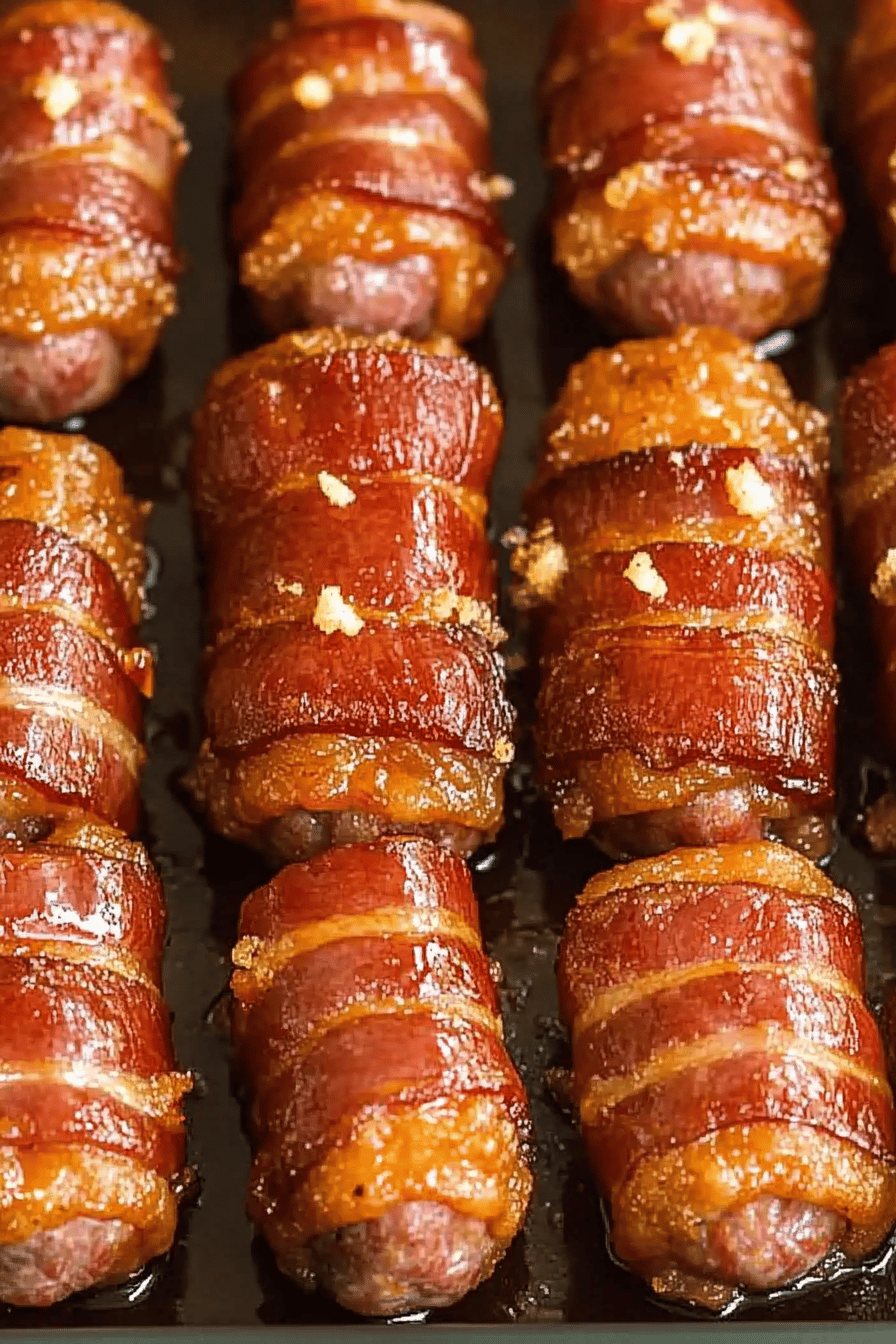 bacon wrapped smokies ingredients organized and measured on kitchen counter