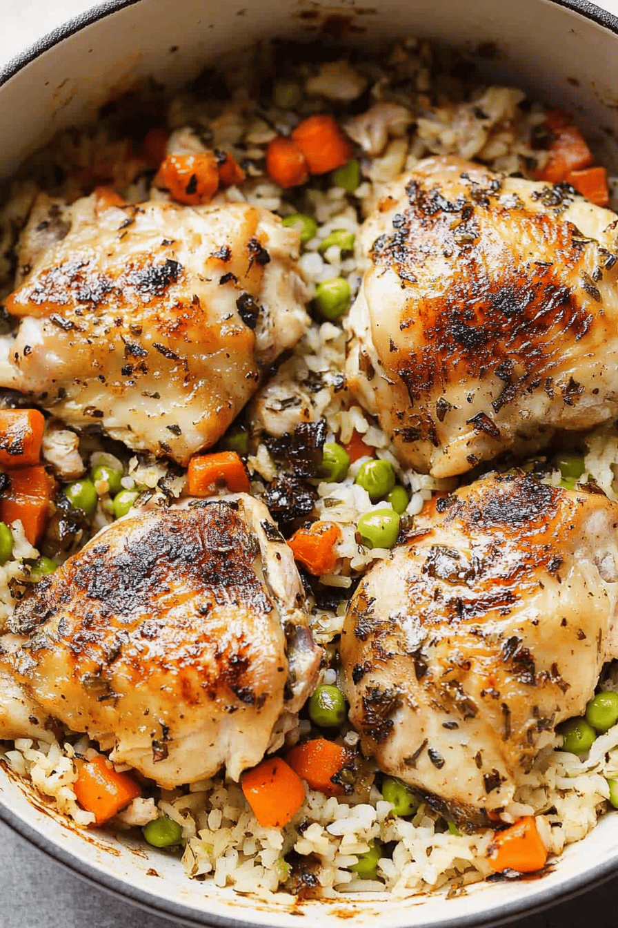 chicken and rice slice on plate showing perfect texture and swirl pattern