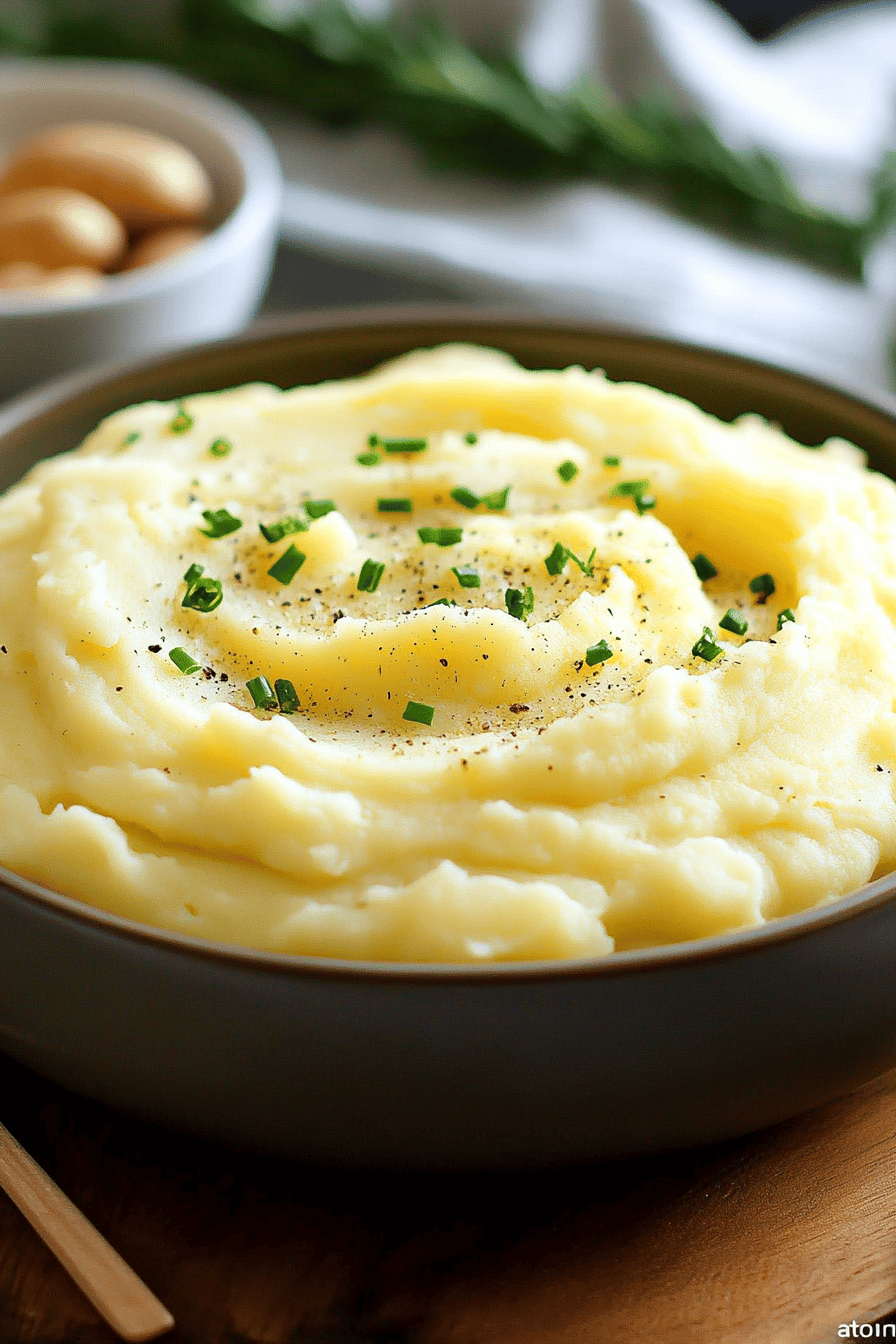 easy mashed potatoes slice on plate showing perfect texture and swirl pattern