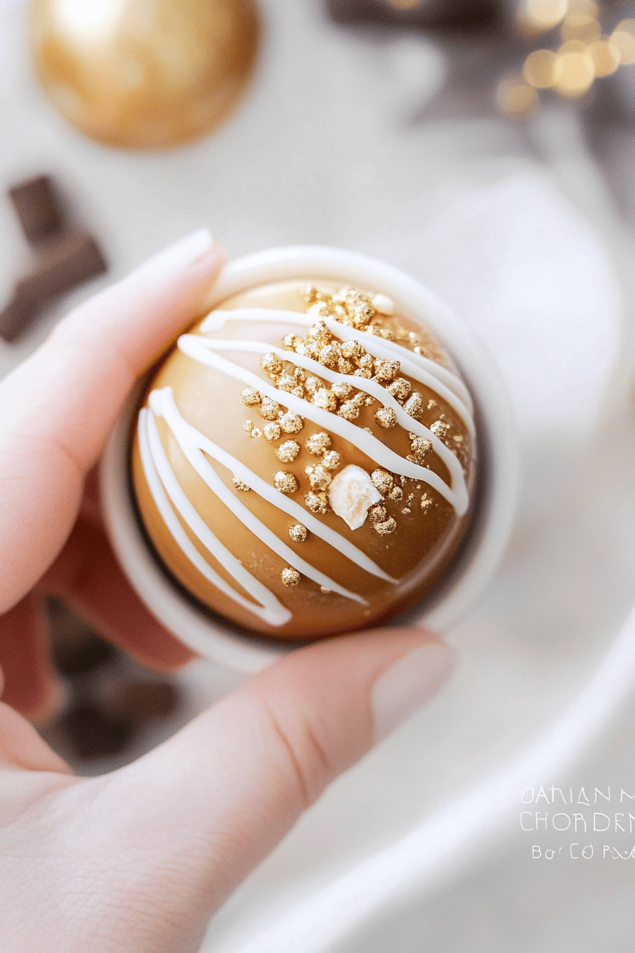 hot cocoa bombs slice on plate showing perfect texture and swirl pattern