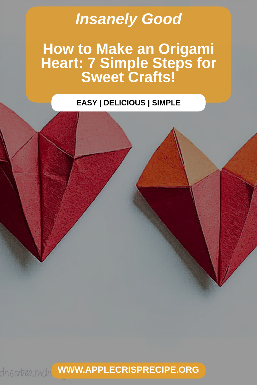 origami heart final dish beautifully presented and ready to serve