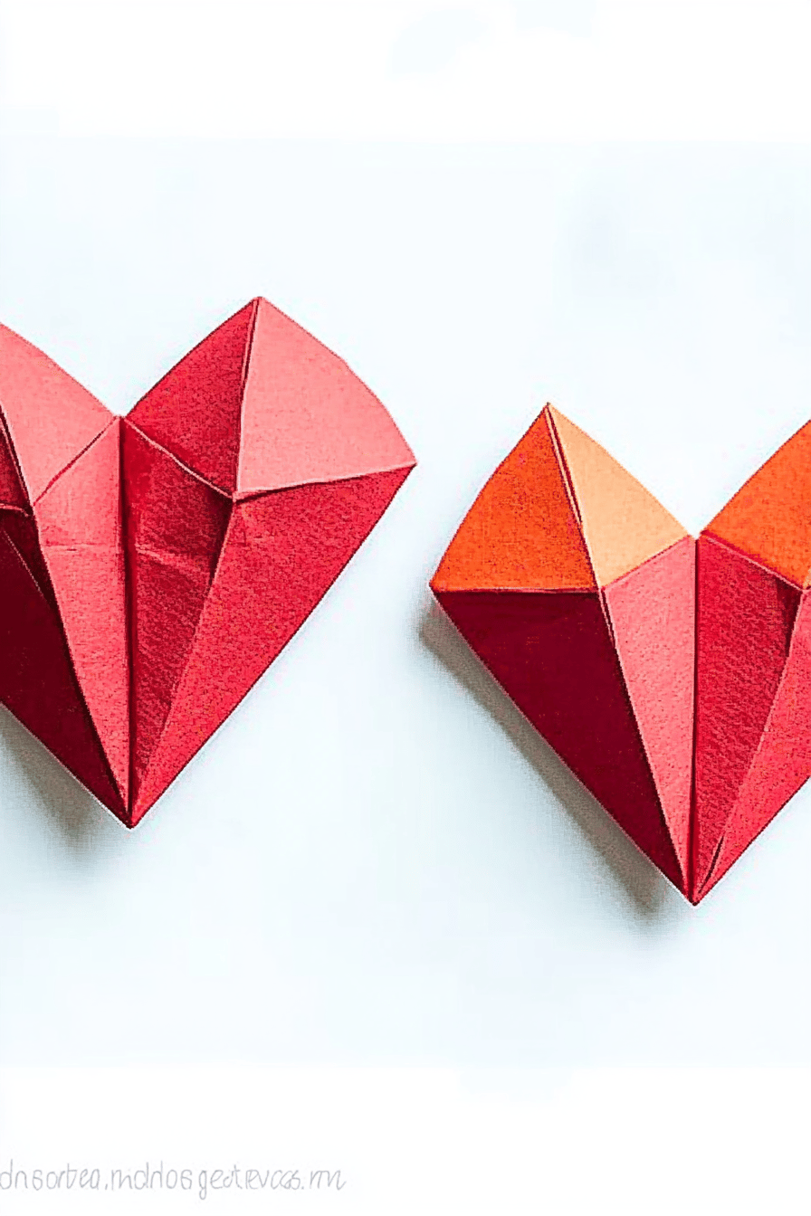 origami heart ingredients organized and measured on kitchen counter