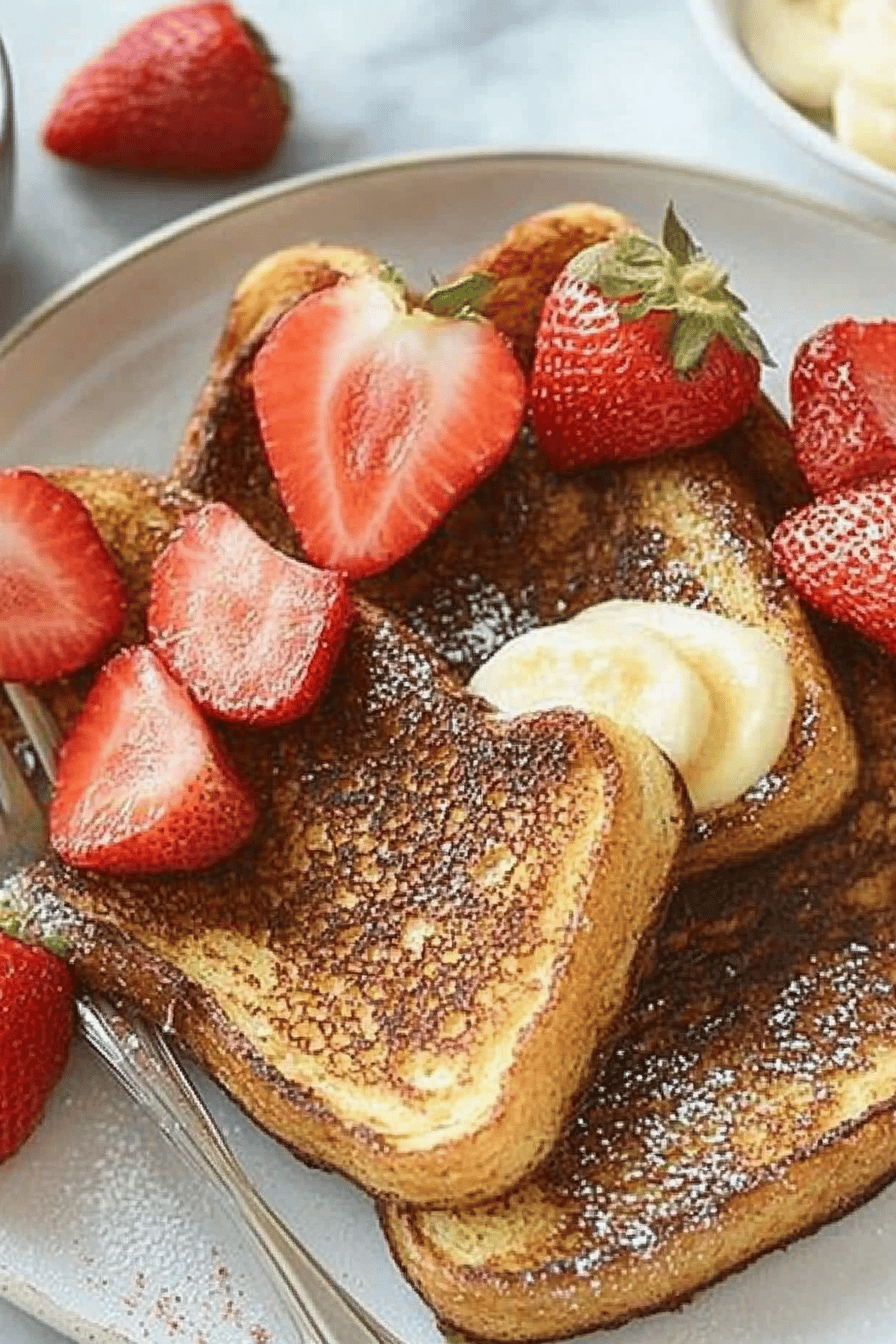 sheet pan french toast ingredients organized and measured on kitchen counter