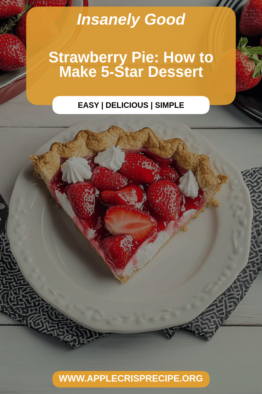 strawberry pie final dish beautifully presented and ready to serve