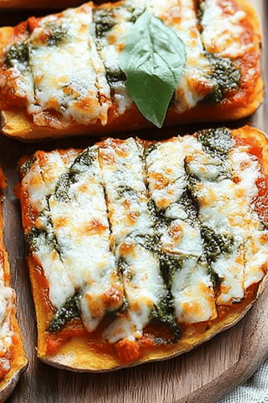 sweet potato pizza slice on plate showing perfect texture and swirl pattern
