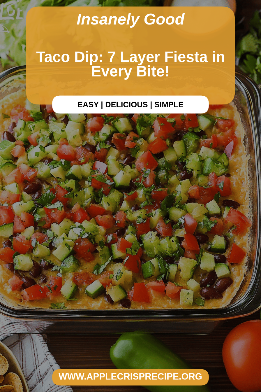 taco dip final dish beautifully presented and ready to serve