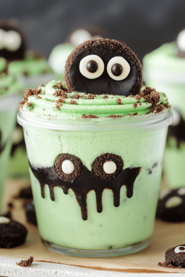 zombie dirt pudding cups